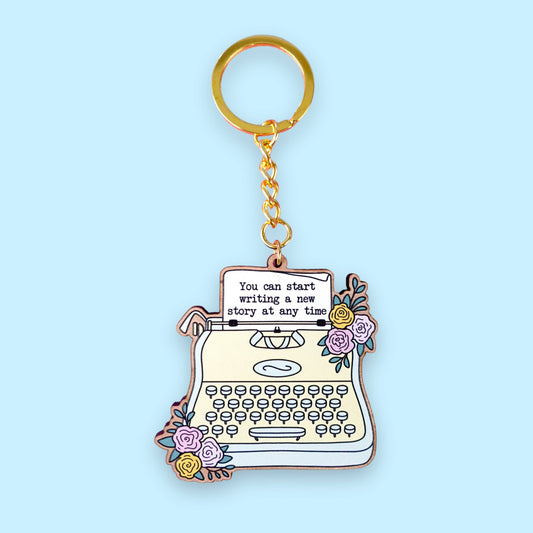 Sunshine Lane | Typewriter Wooden Keyring
