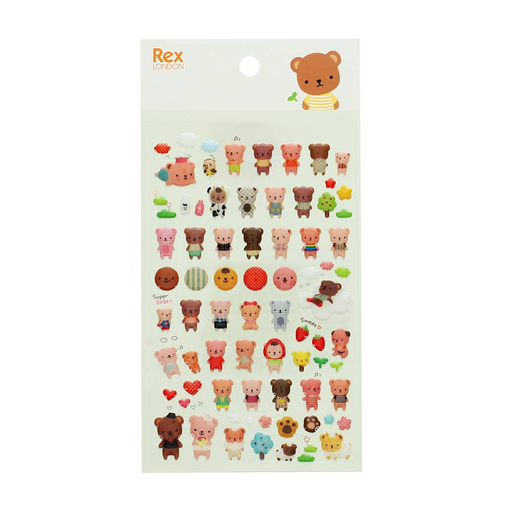 Rex | 3D Puffy Stickers | Adorable Bears
