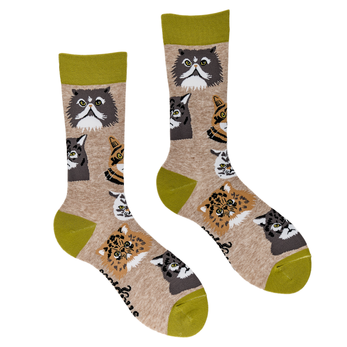 Socktopus | Grumpy Cats Socks | Ooatmeal | S UK 4-8