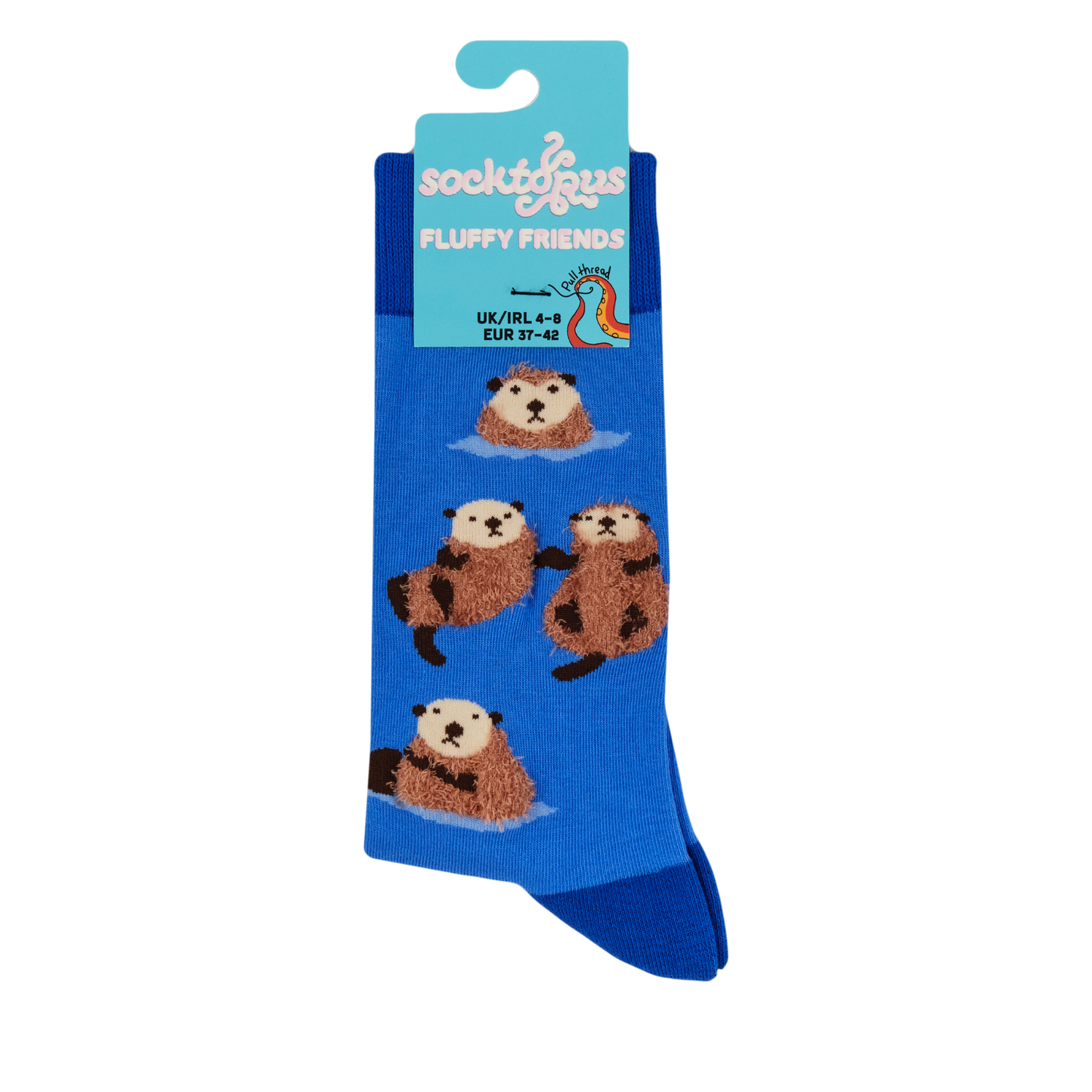 Socktopus | Fluffy Otter | Blue | S UK 4-8