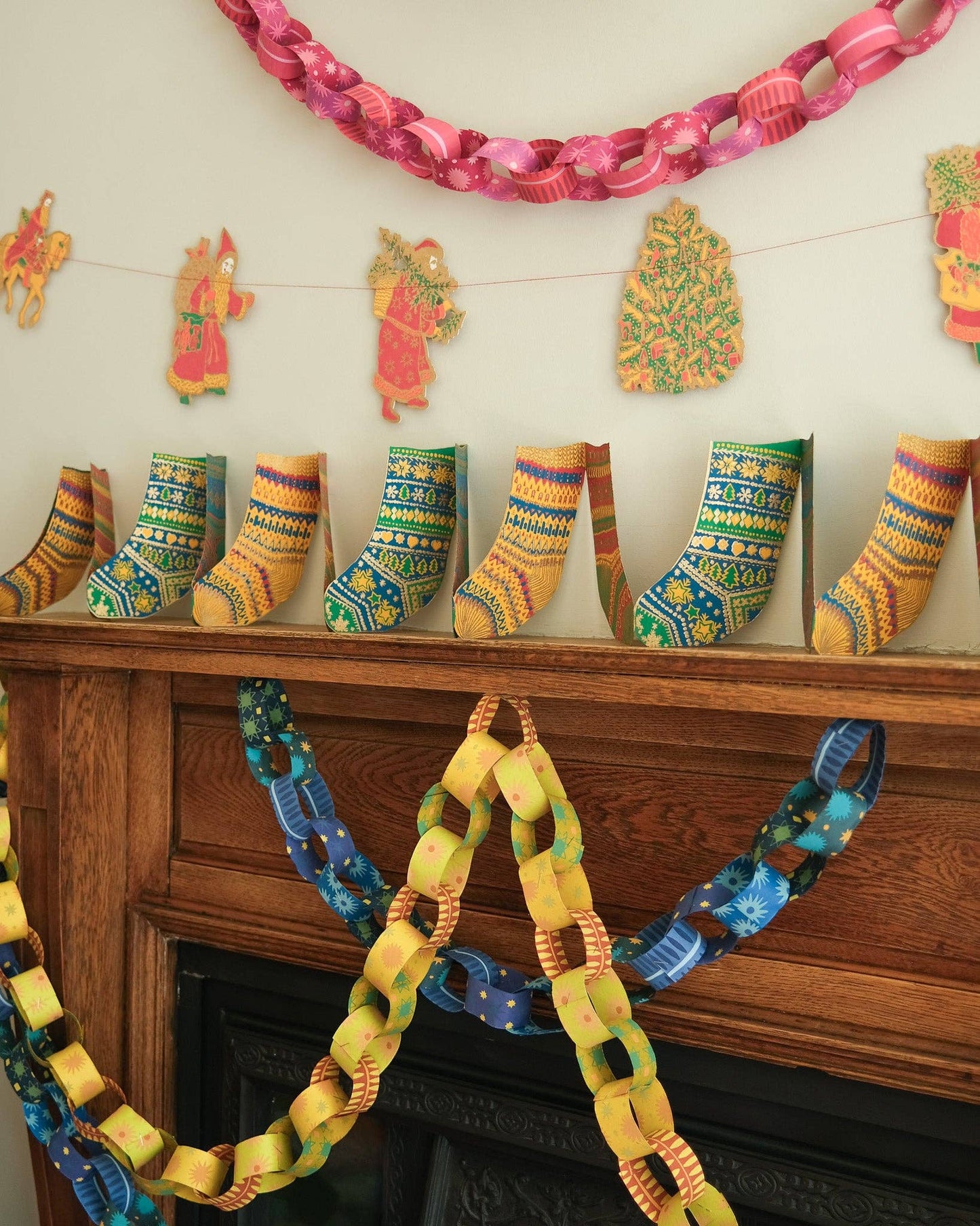 East End Press | Paper Chain Kit | Blue & Yellow