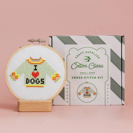 Cotton Clara | I Love Dogs | Cross Stitch Kit
