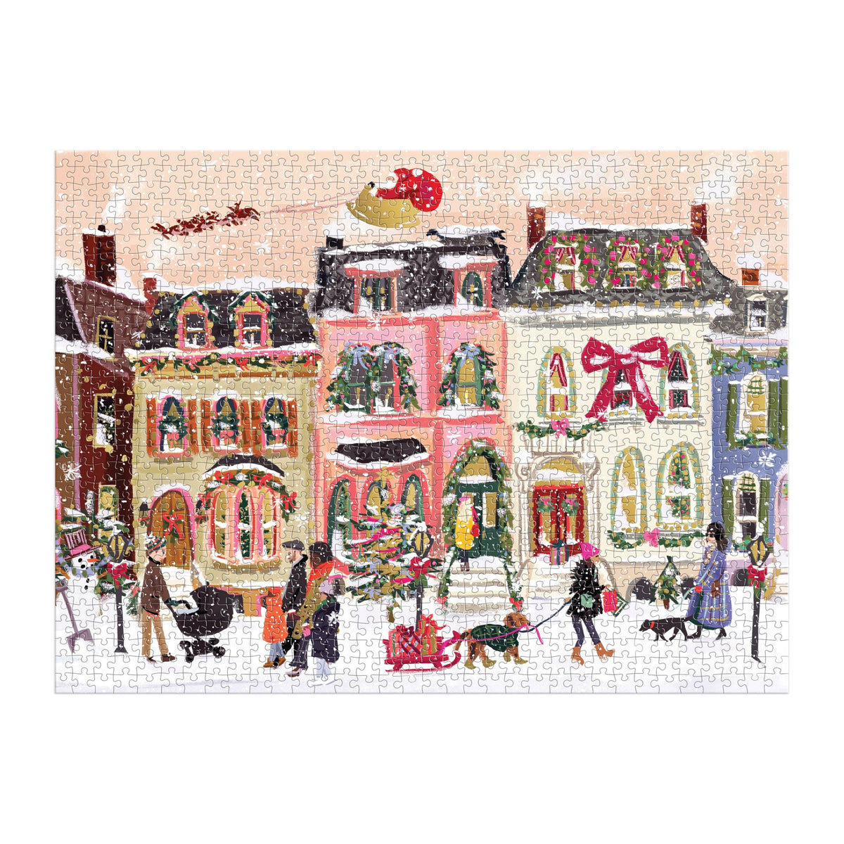 Jigsaw | 1000 Piece Foil Puzzle | Snowfall on Main Street