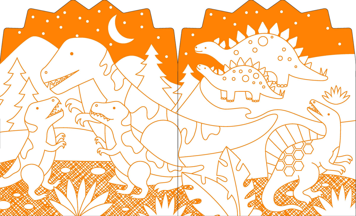 Coloring Book with Stickers | Dinosaurs
