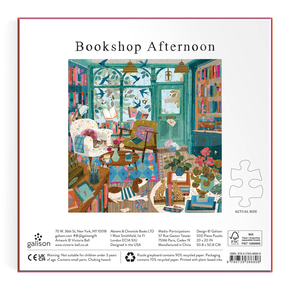 Jigsaw | 500 Piece Foil Puzzle | Bookshop Afternoon