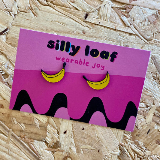 Silly Loaf | Banana Stud Earrings