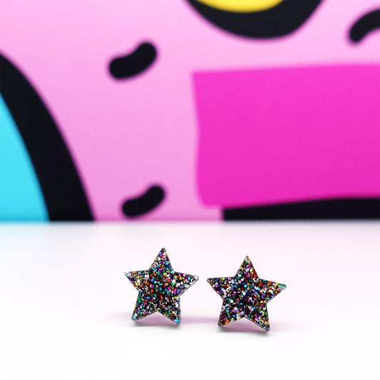 Silly Loaf | Stud Earrings | Star Rainbow