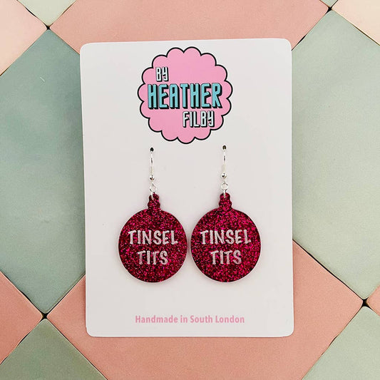 By Heather Filby | Glitsy Glitter Earrings | Tinsel Tits