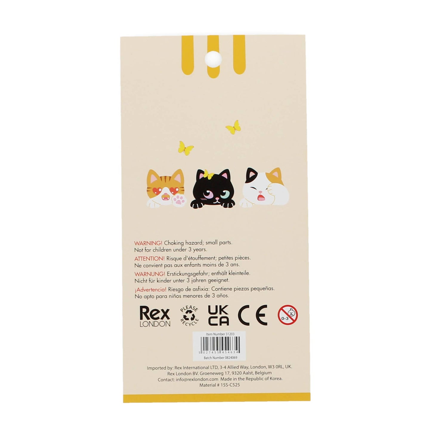 Rex | 3D Puffy Stickers | Quirky Cat Faces
