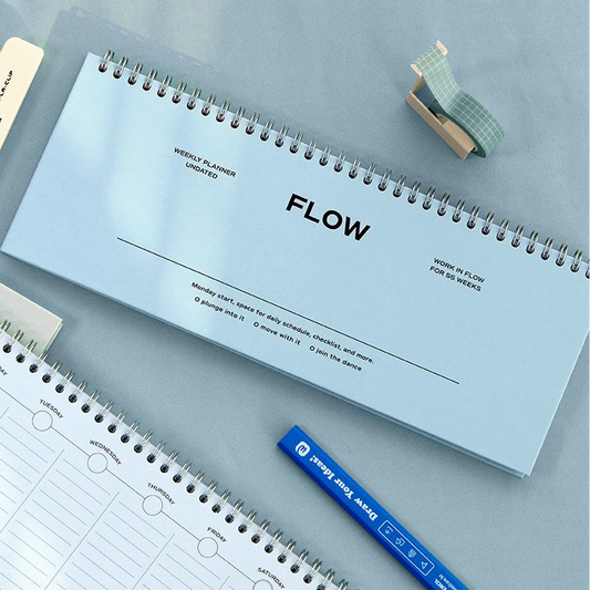 Iconic | Flow Weekly Undated Planner | Soft Blue