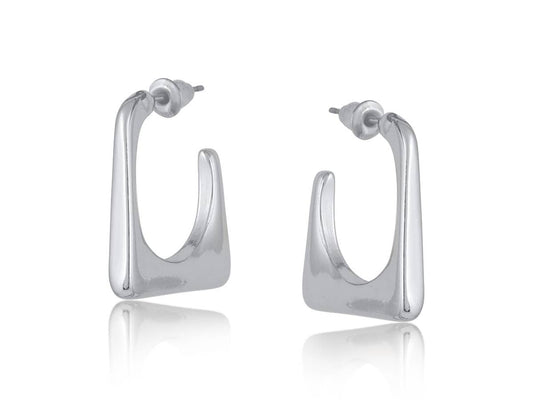 Big Metal London | Earrings | Hortense Organic Shape | Silver