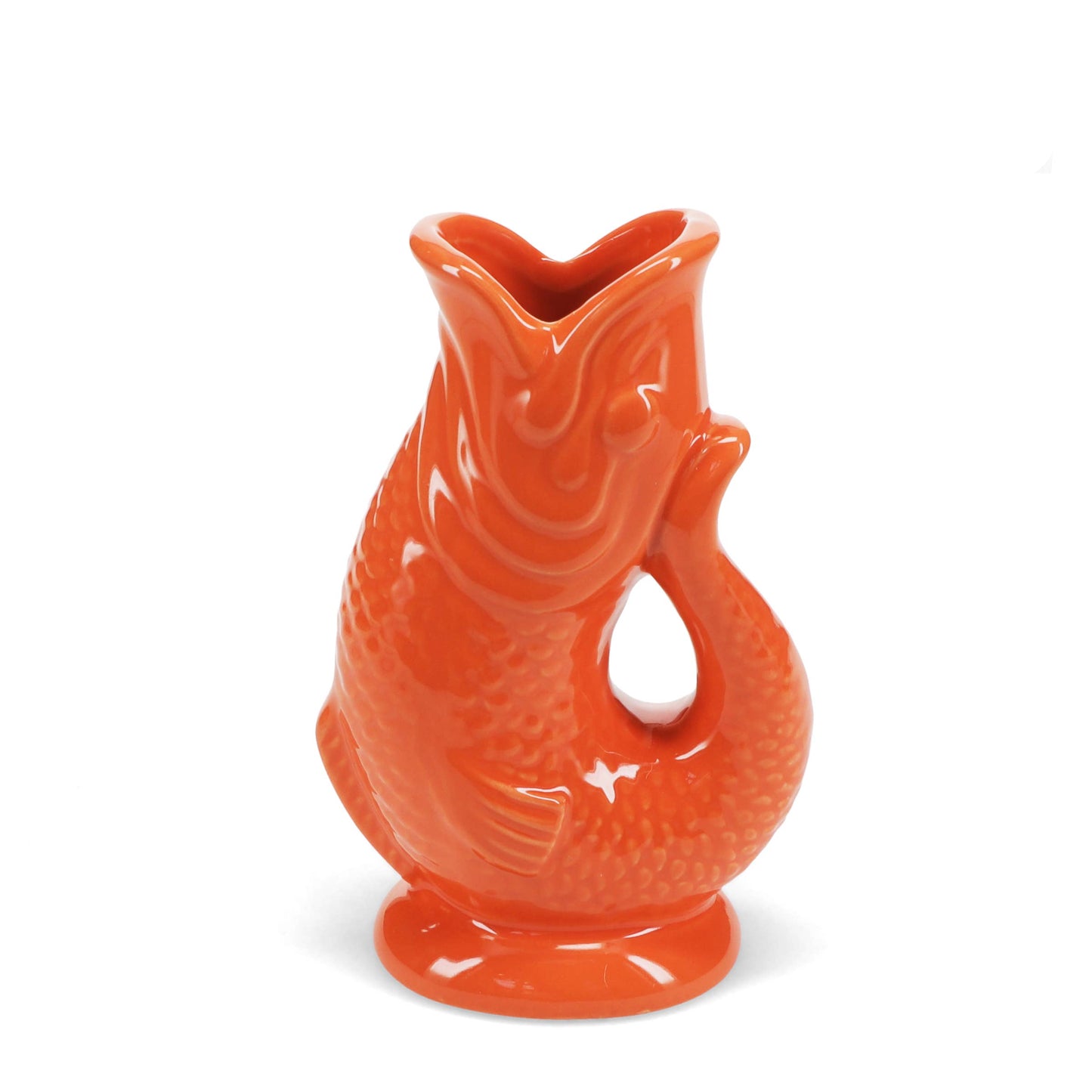 Rex | Ceramic Fish Vase | Orange
