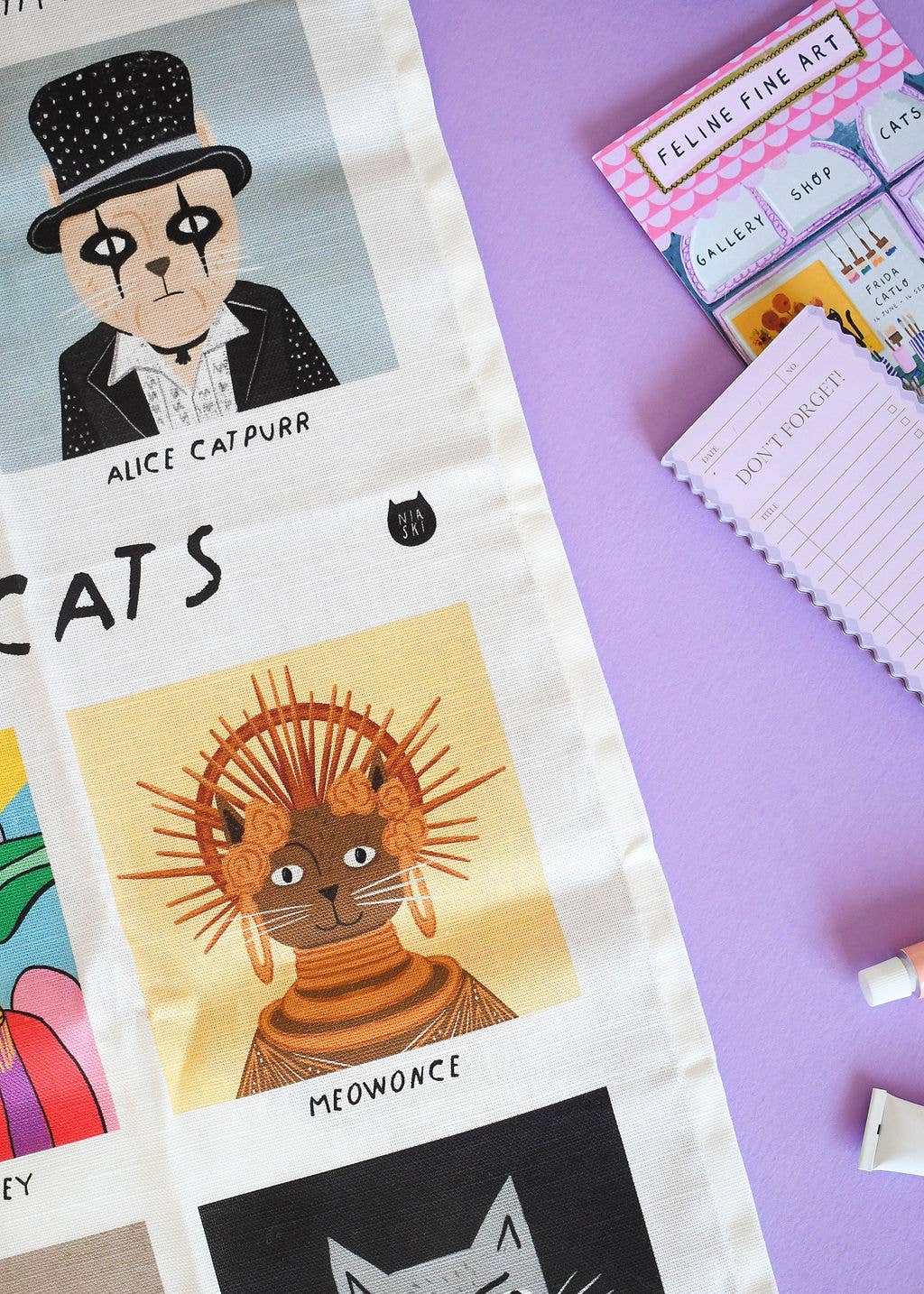 Niaski | Tea Towel | Meowsical Cats
