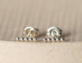 Lucy Kemp Jewellery | Sterling Silver Mini Studs | Dotty Stick