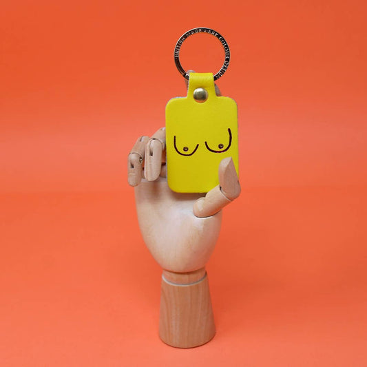 Ark | Boob Leather Key Fob | Bright Yellow