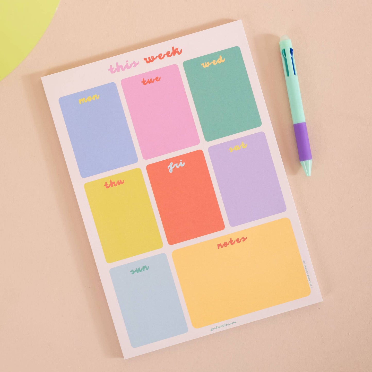 Good Tuesday | A4 Weekly Planner Pad | Bright Side