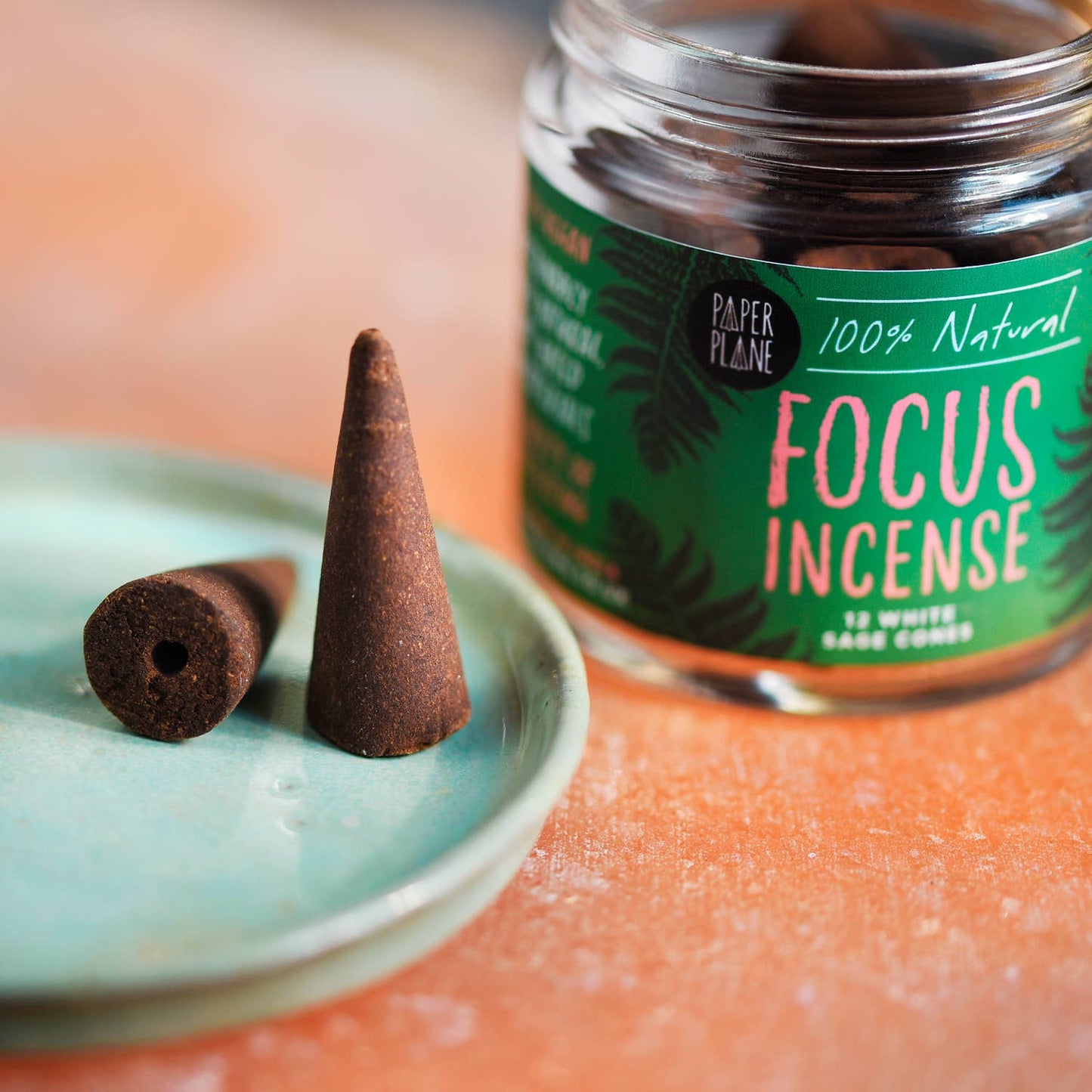 Paper Plane | Focus Jar of Incense Cones