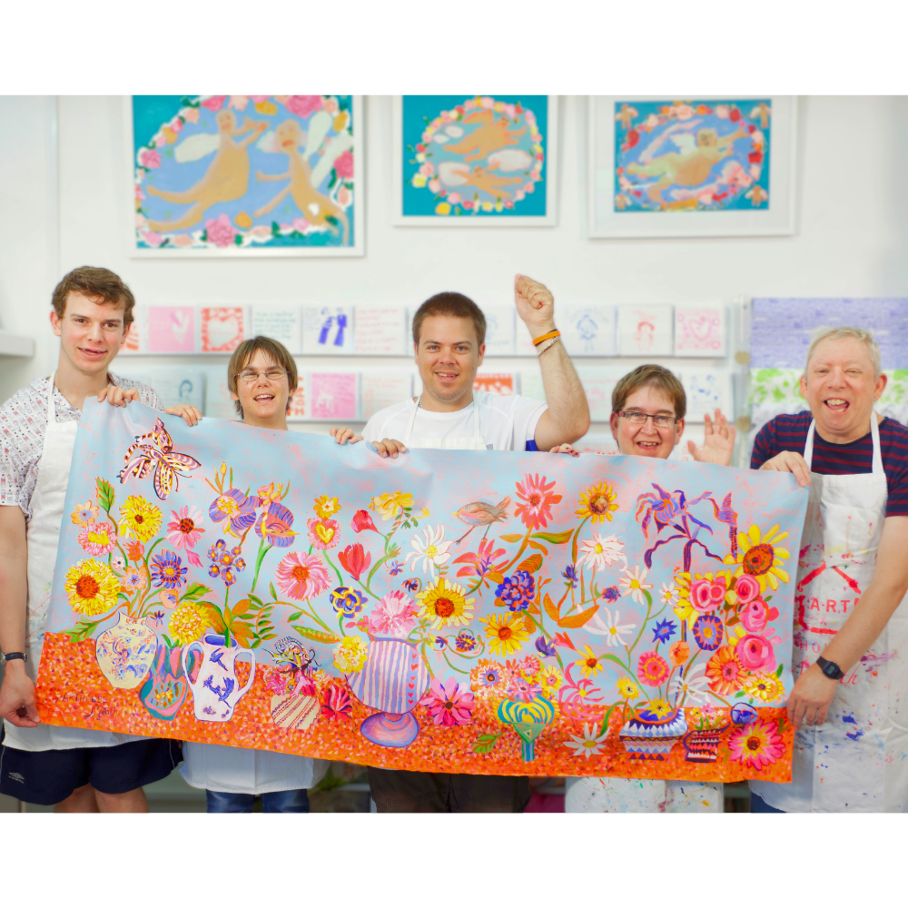 Arthouse Unlimited | Floral Bright, Dark Chocolate Bar with Orange & Popping Candy pieces
