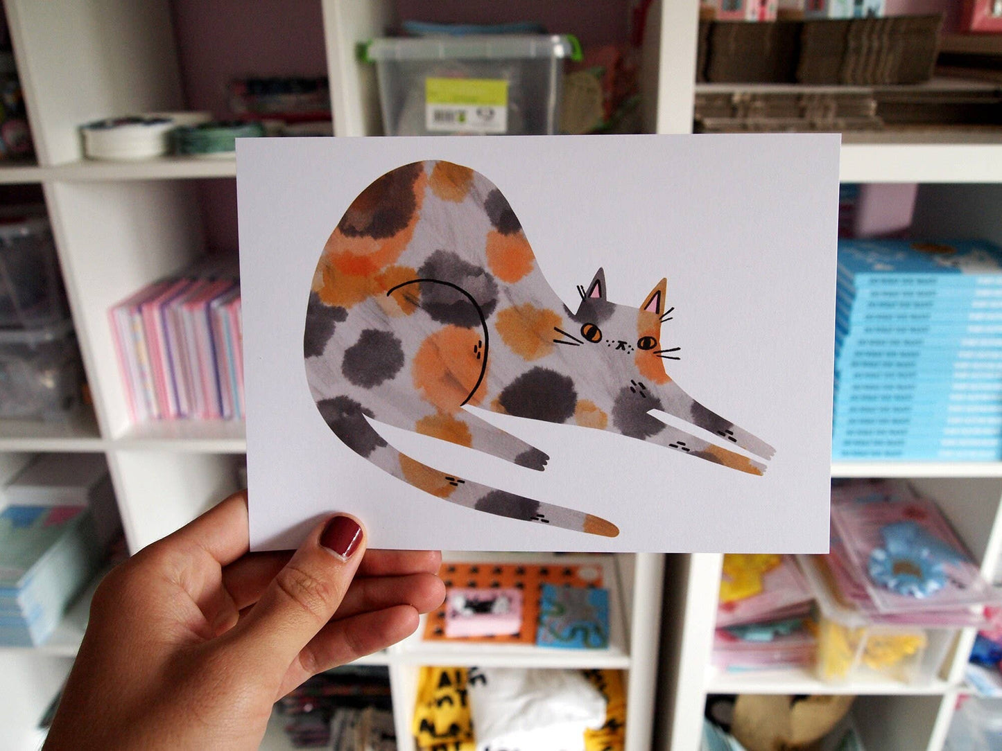 I Like Cats | A5 Print | Calico Cat