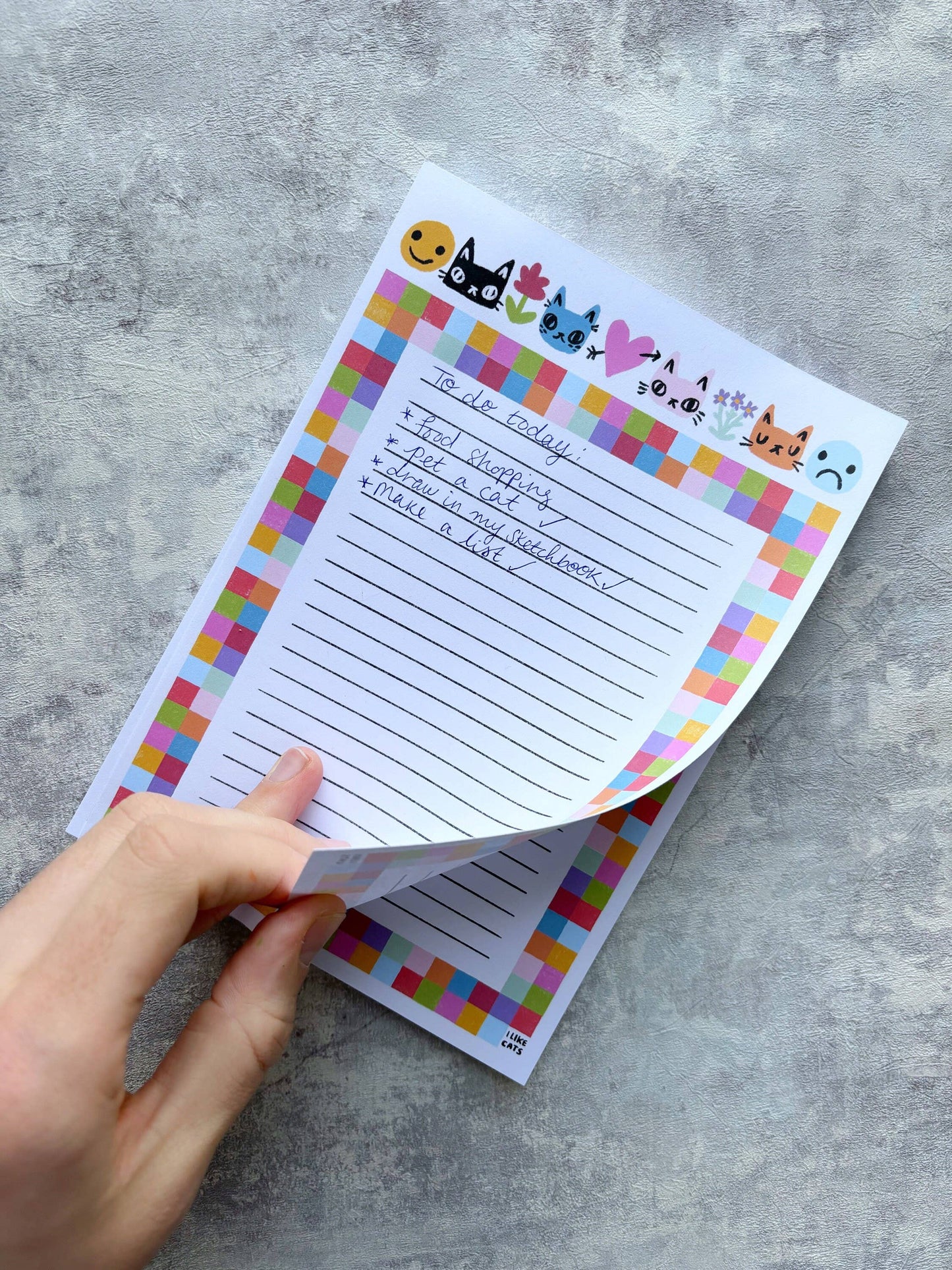 I Like Cats | A5 Notepad | Cat Header