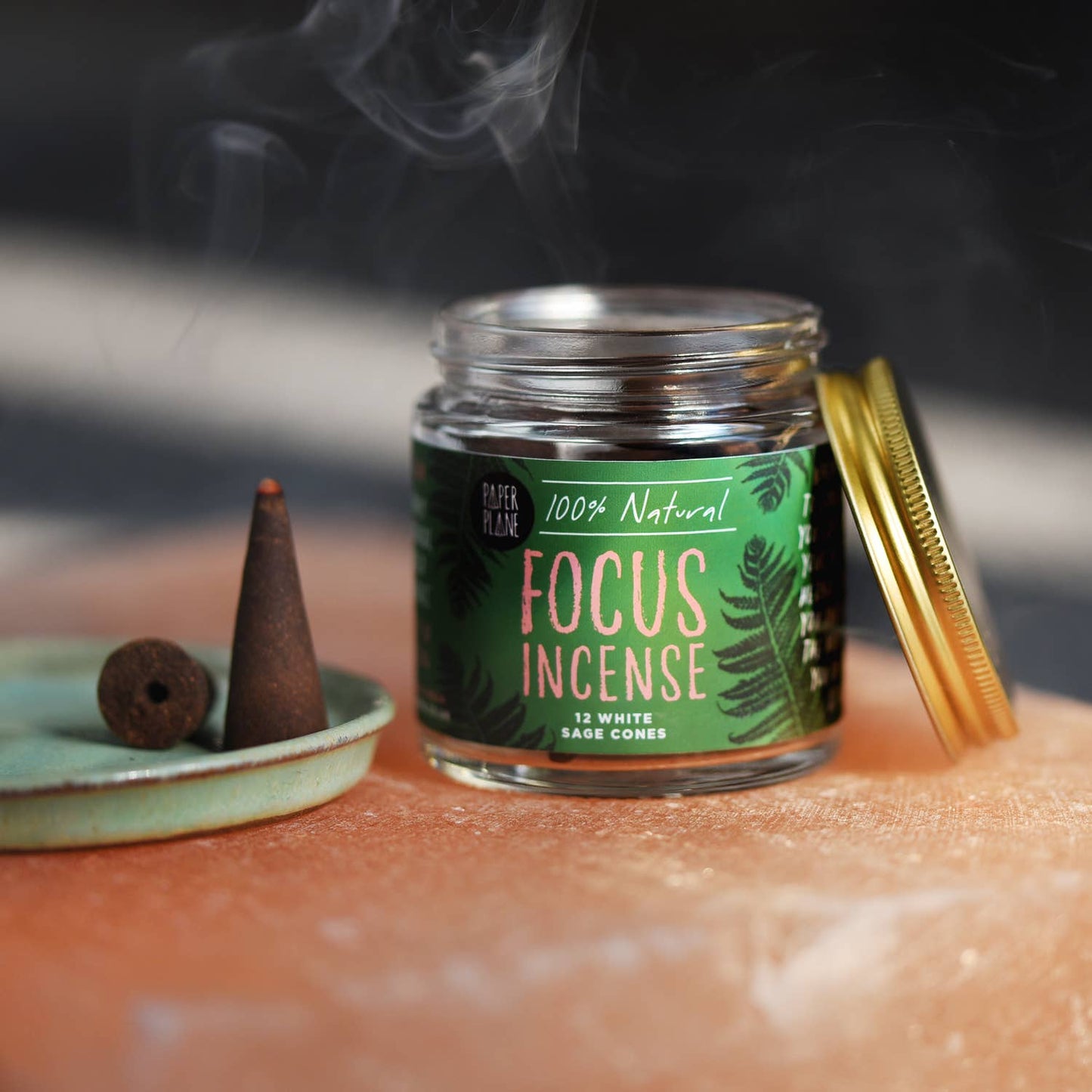 Paper Plane | Focus Jar of Incense Cones