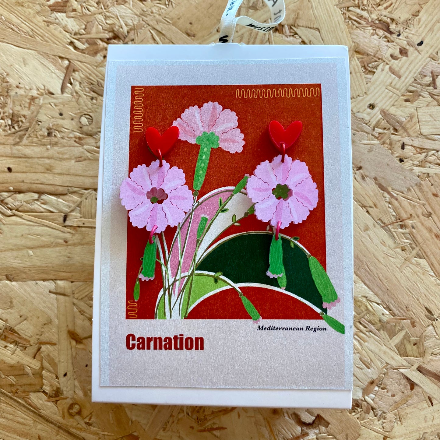 Westmount Art | Illustration Earrings | Carnation