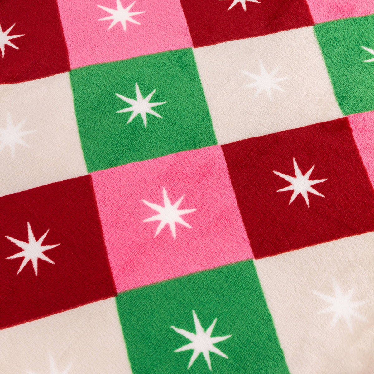 Furn | Star Sherpa Pink & Green Fleece 140 x 180cm