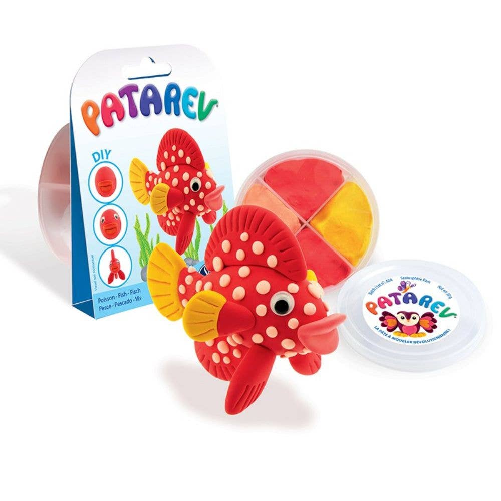 Patarev | Pocket Air-Dry Modelling Clay Kit | Fish