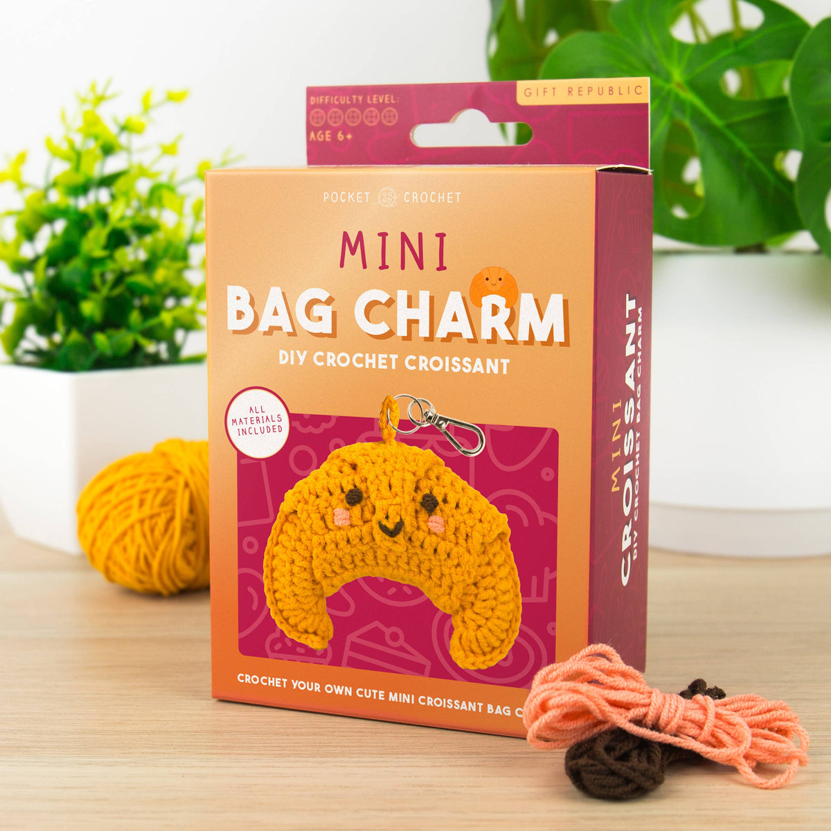 Gift Republic | DIY Crochet Croissant Bag Charm