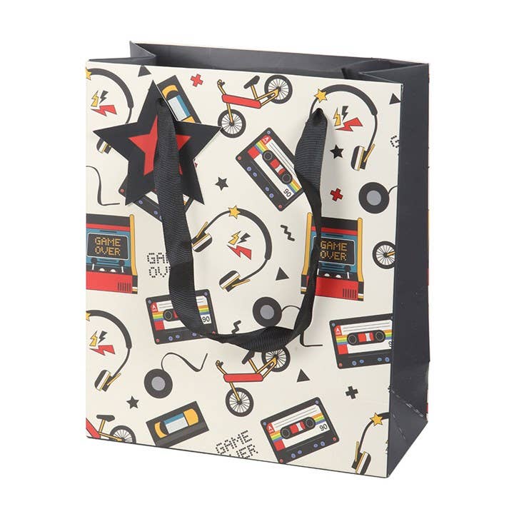 Medium Gift Bag | Retro 80s Arcade Print
