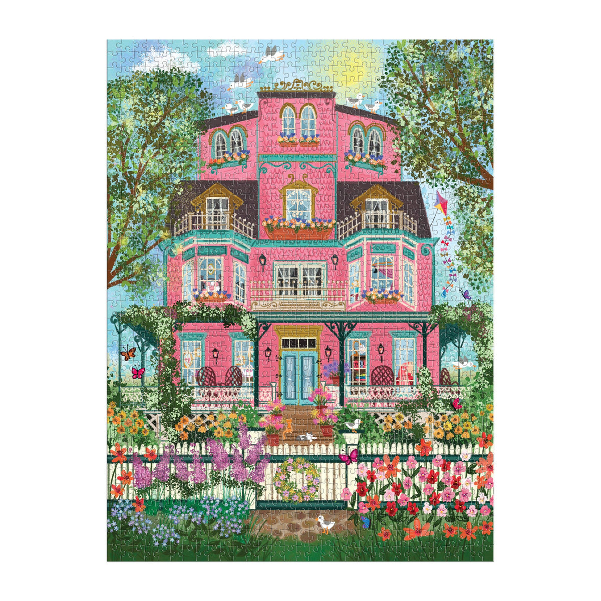 Jigsaw | 1000 Piece Foil Puzzle | Capeside Victorian Pink House