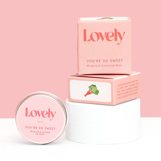 Lovely Skincare | Lip Balm | You're So Sweet - Rhubarb & Custard