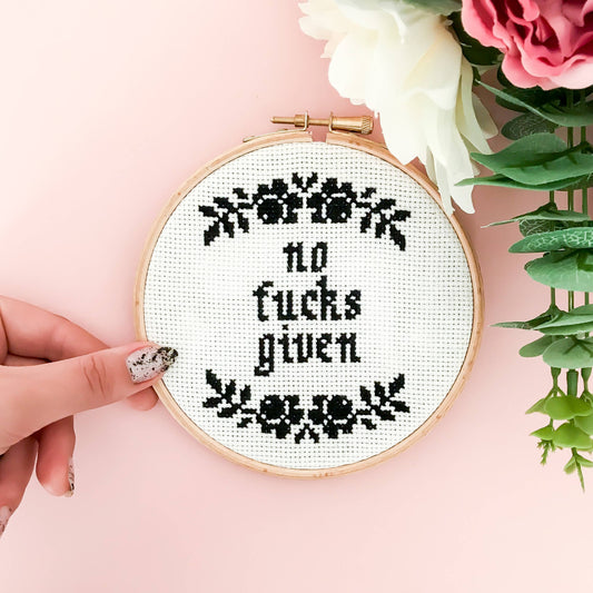 Innocent Bones | Cross Stitch Kit | No Fucks Given