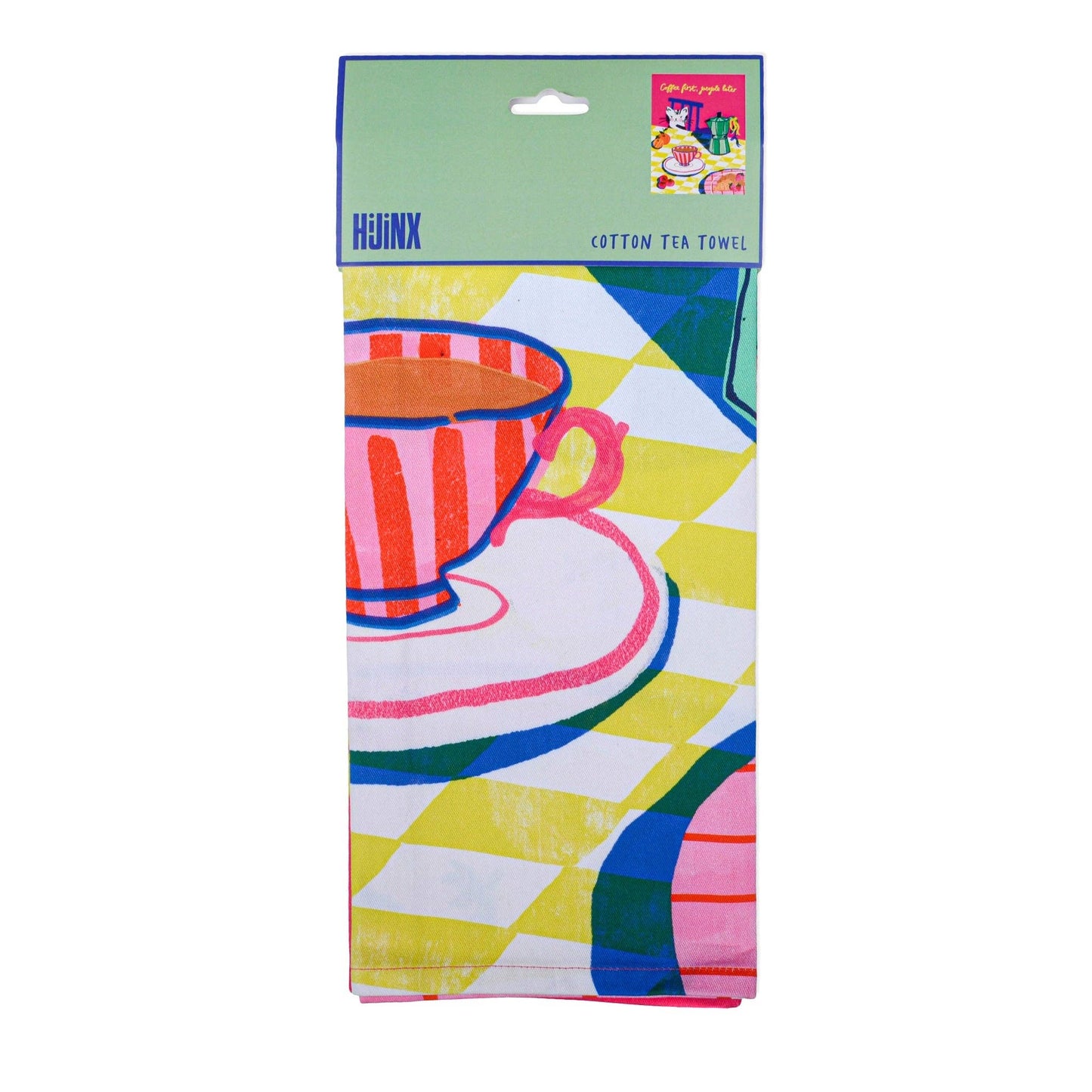 Designworks Collective | Hijinx Tea Towel | Coffee First People Later