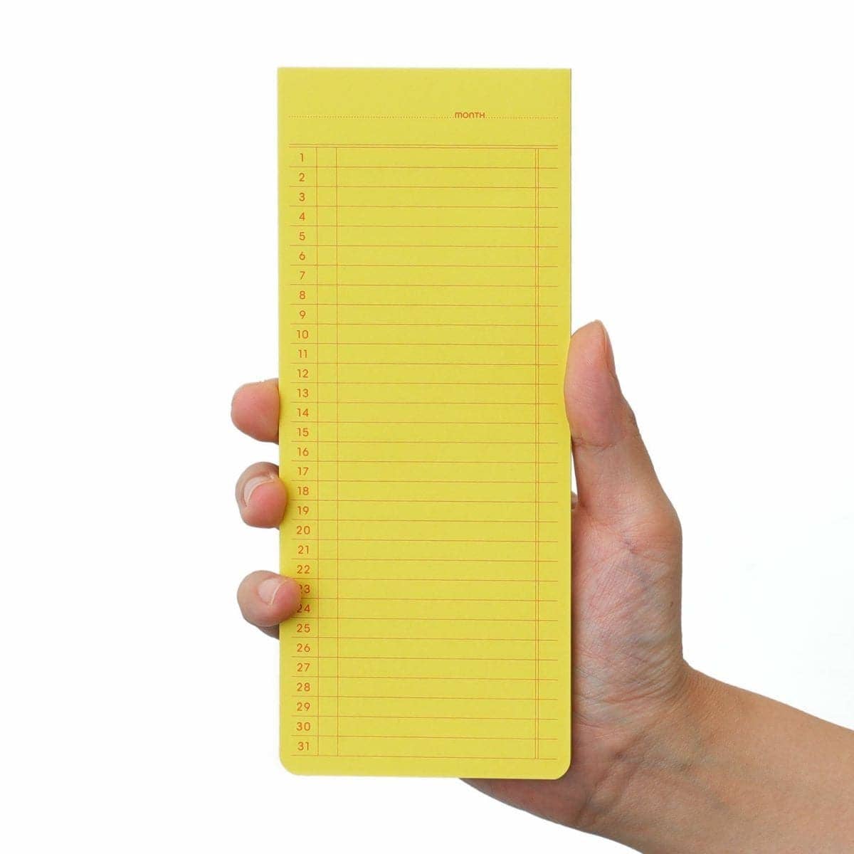 Penco | Sticky Memo Pad Monthly | Yellow