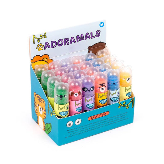 Adoramals Wild Scented Glitter Glue Stick, Puckator in Store only