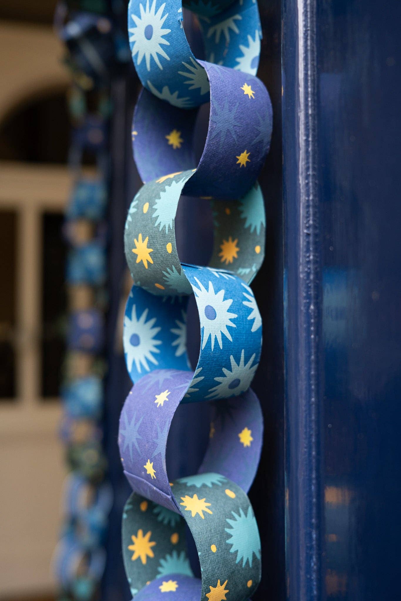 East End Press | Paper Chain Kit | Blue & Yellow