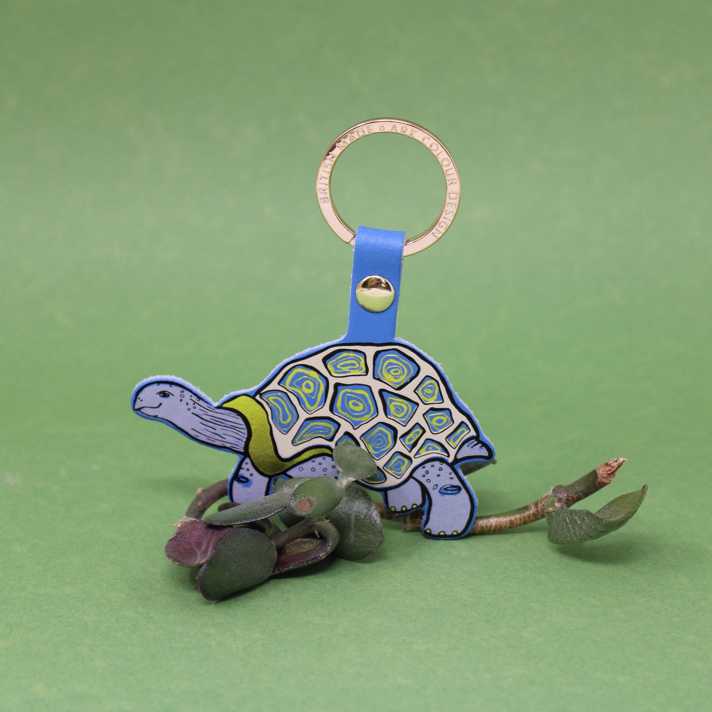 Ark | Tortoise Key Fob | Cornflower