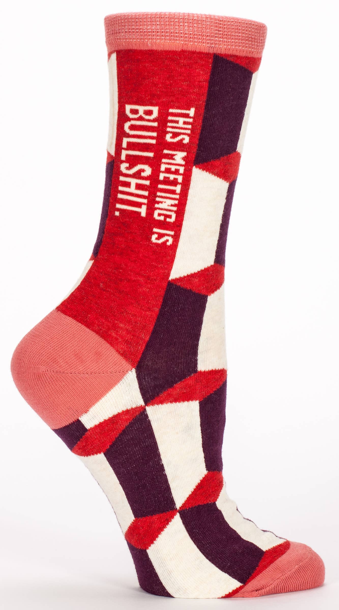 Blue Q | Women's Crew Socks | This Meeting is Bullshit