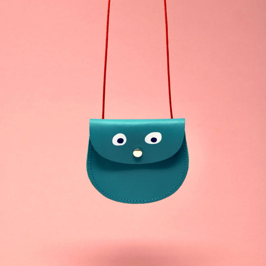 Ark | Googly Eye String Purse | Turquoise Blue