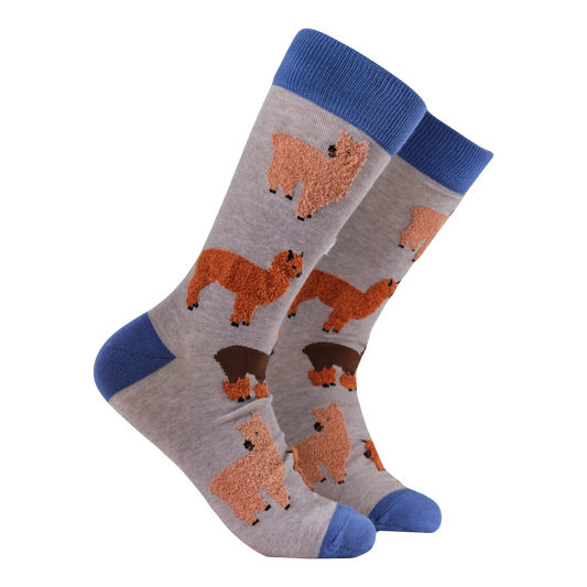 Socktopus | Fluffy Alpaca Socks | Grey | S UK 4-8
