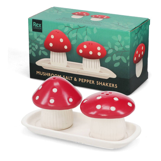 Rex | Ceramic salt and pepper shakers | Mushroom