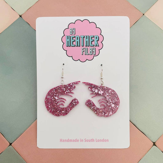 By Heather Filby | Glitzy Glitter Earrings | Shrimp