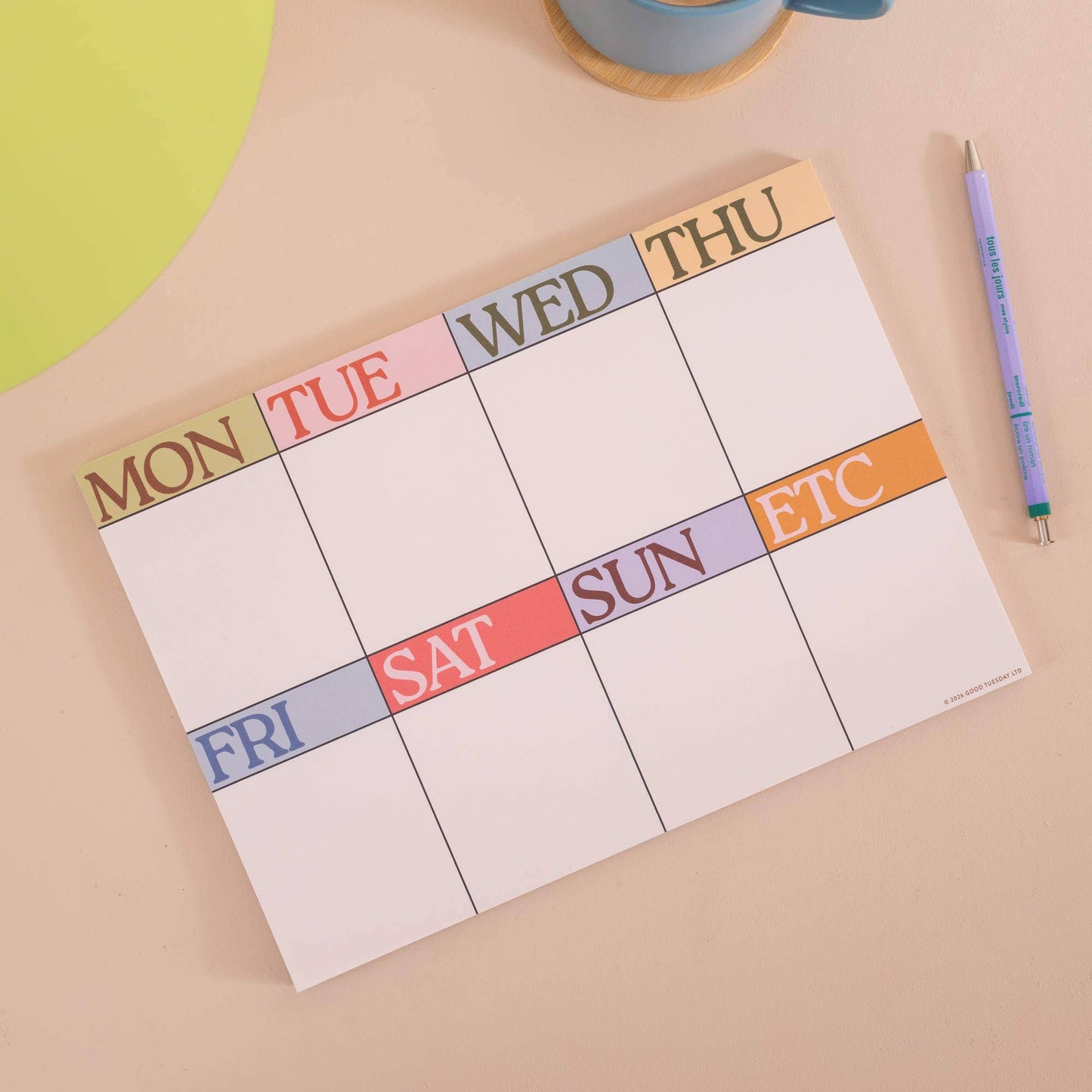 Good Tuesday | A4 Weekly Planner Pad | Scandi
