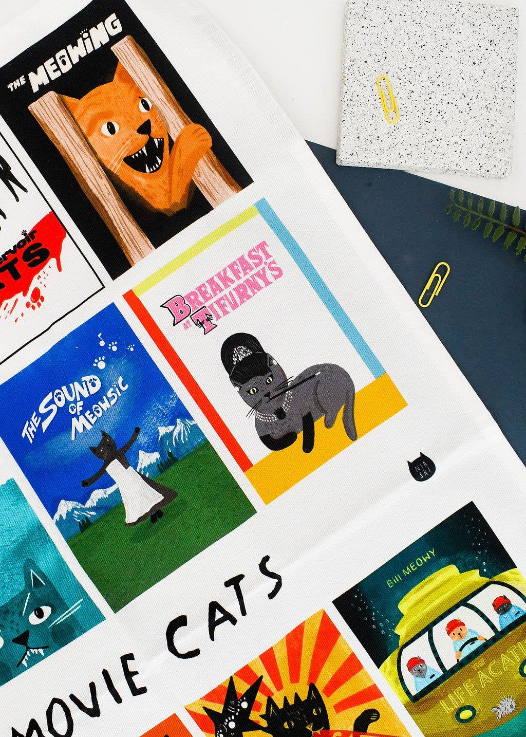 Niaski | Tea Towel | Movie Cats