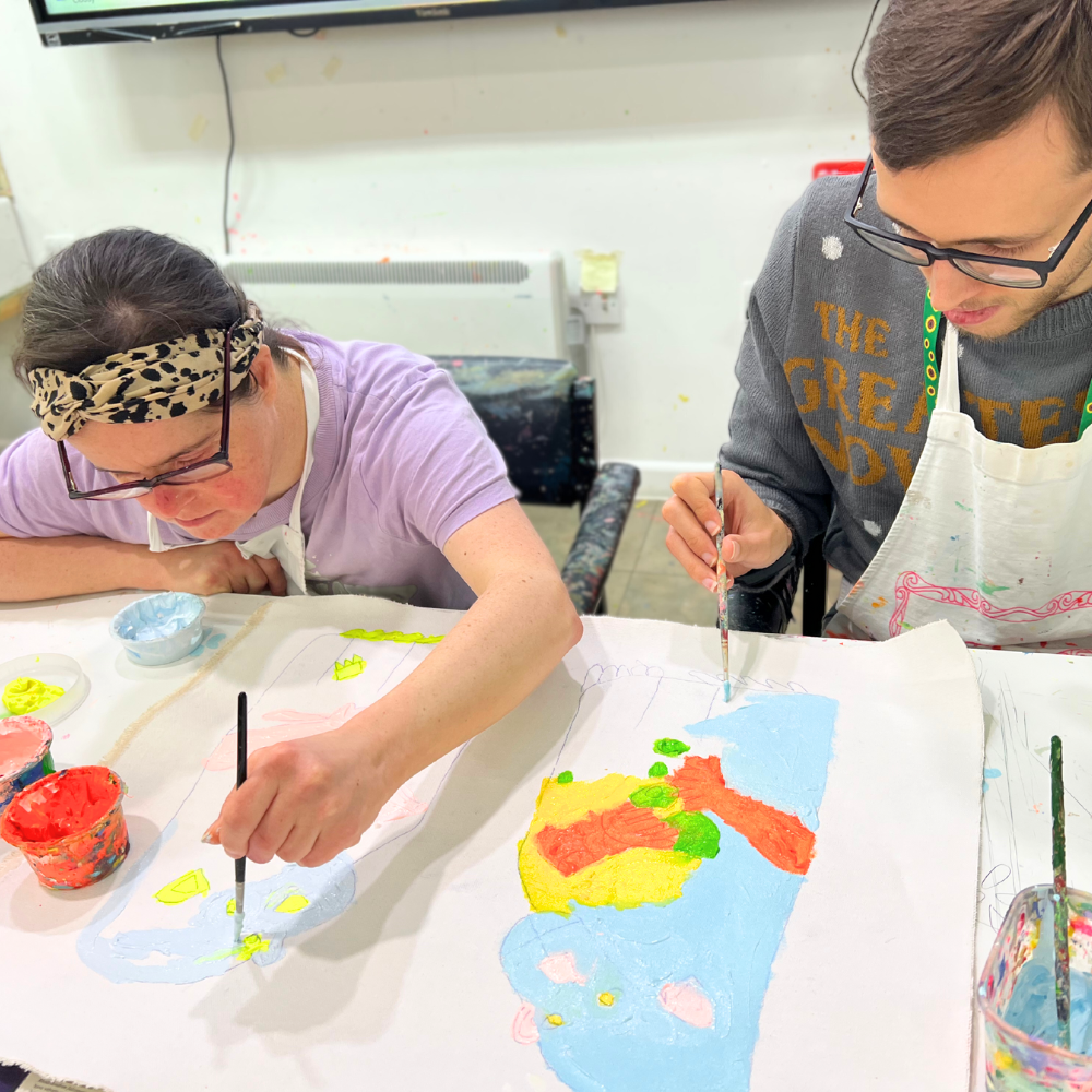 Arthouse Unlimited | Fine Bone China Mug | Hugging Animals