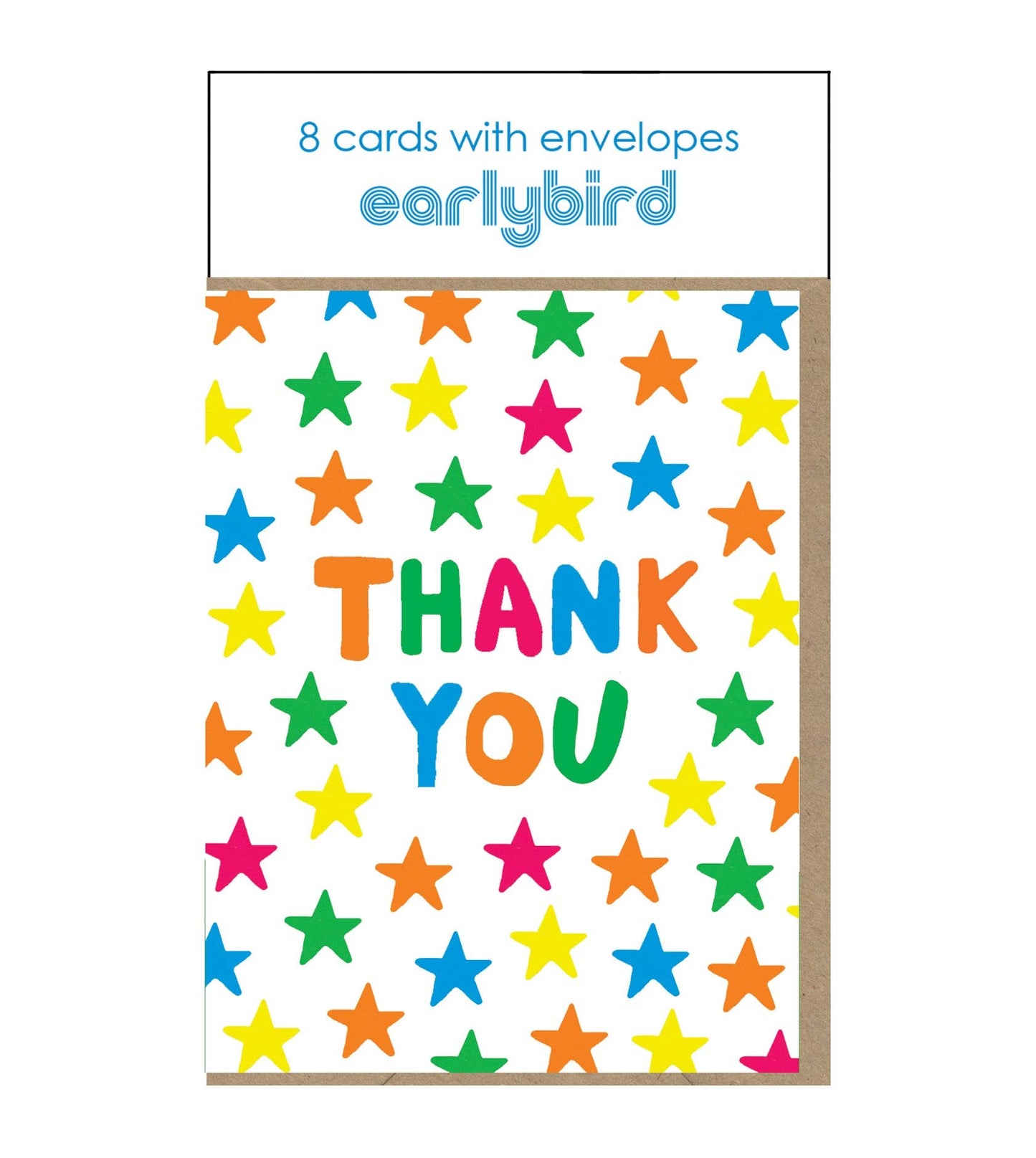 Earlybird | Mixed Stars Thank You Cards | Pack of 8