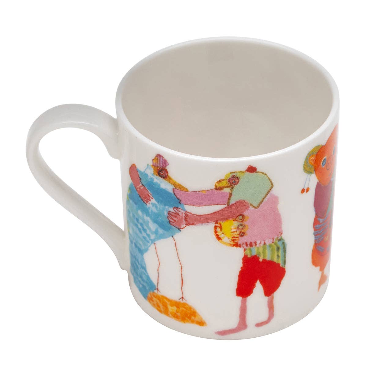 Arthouse Unlimited | Fine Bone China Mug | Hugging Animals
