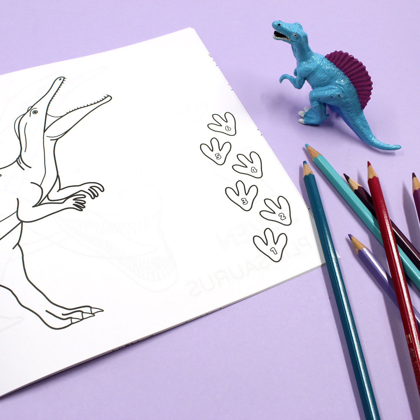 Dinosaurs Doing Stuff | Colouring Book | 1234