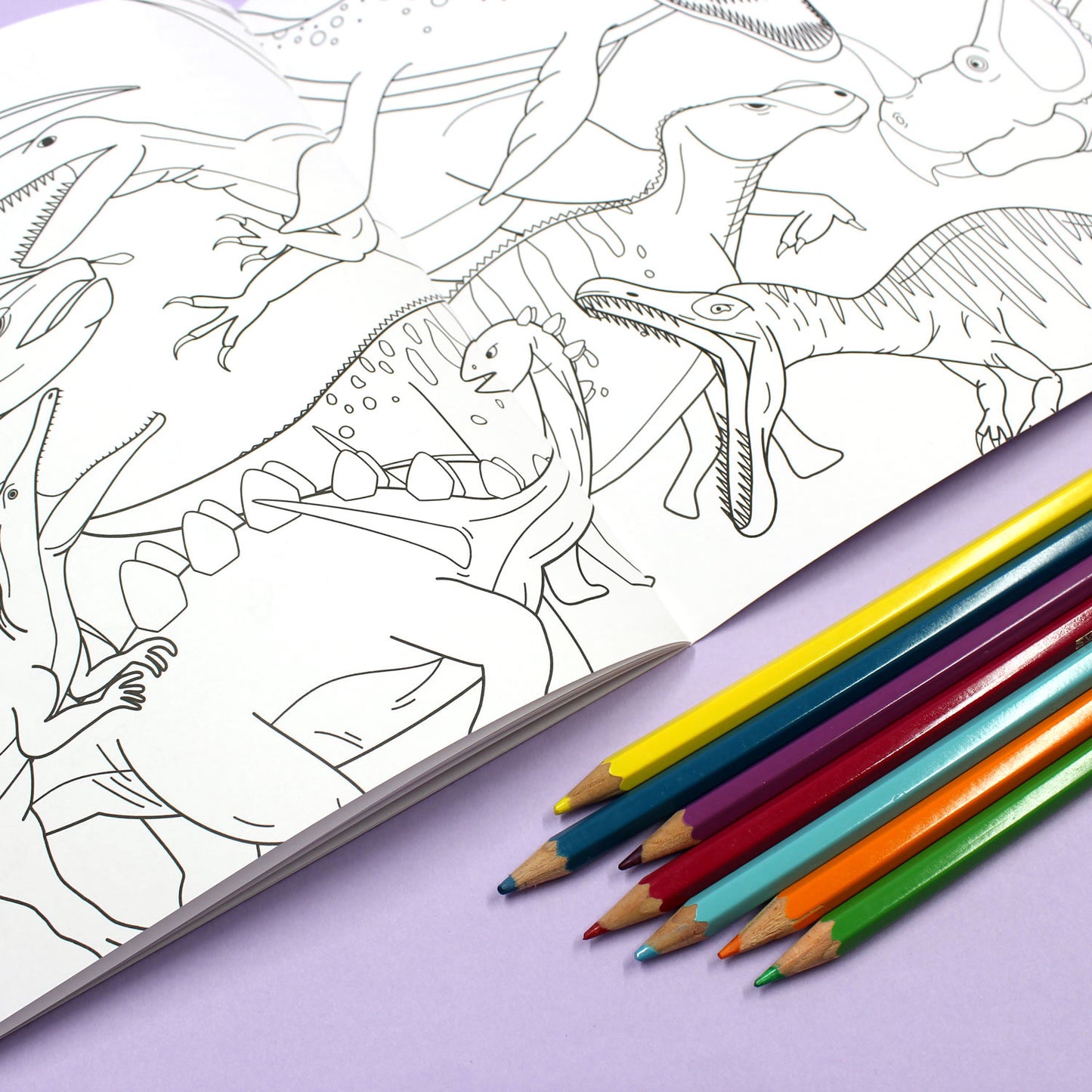 Dinosaurs Doing Stuff | Colouring Book | 1234